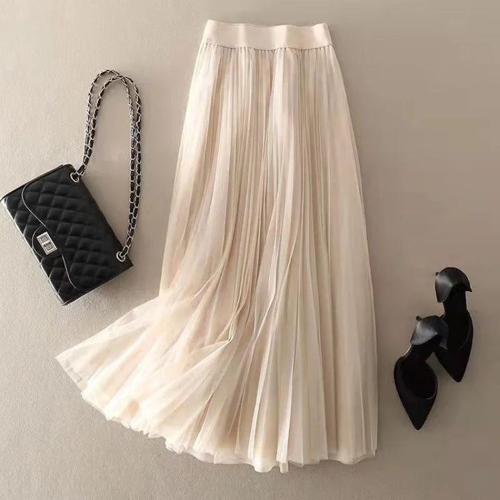 Morgan | Women's Pleated Flowy Skirt-Omni Prime Goods