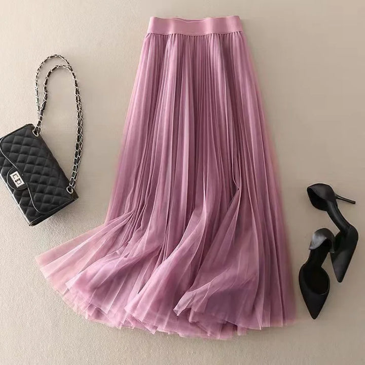 Morgan | Women's Pleated Flowy Skirt-Omni Prime Goods