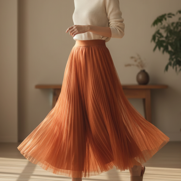 Morgan | Women's Pleated Flowy Skirt-Omni Prime Goods