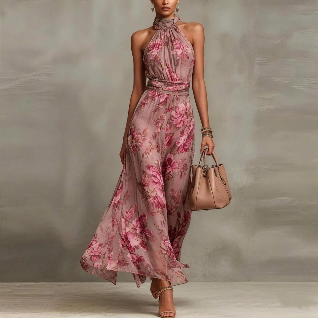 Natalie | Women's Floral Maxi Dress for Wedding Guests-Omni Prime Goods