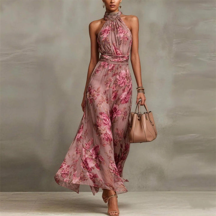 Natalie | Women's Floral Maxi Dress for Wedding Guests-Omni Prime Goods