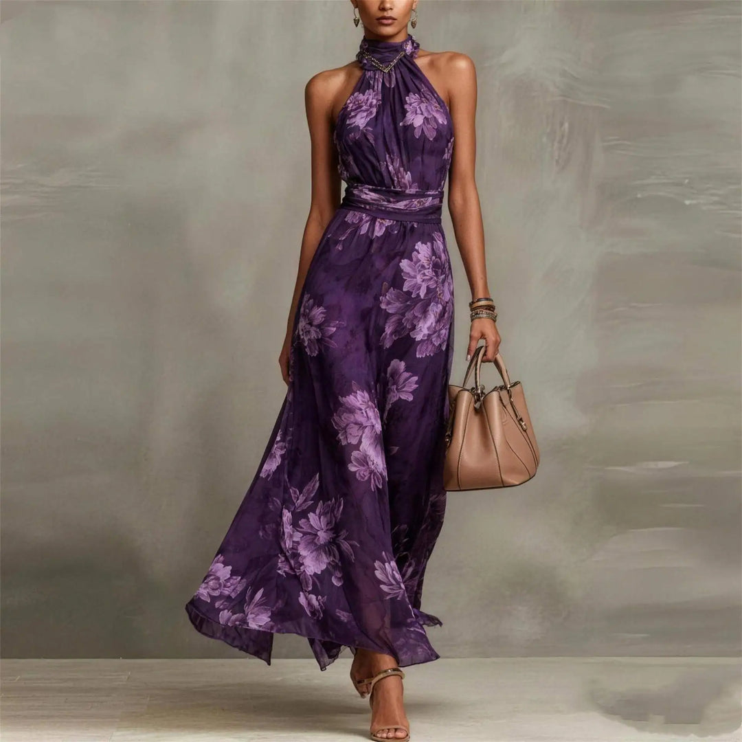 Natalie | Women's Floral Maxi Dress for Wedding Guests-Omni Prime Goods