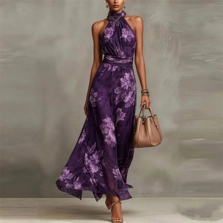 Natalie | Women's Floral Maxi Dress for Wedding Guests-Omni Prime Goods