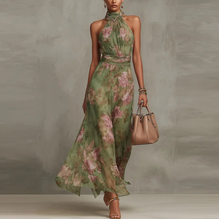 Natalie | Women's Floral Maxi Dress for Wedding Guests-Omni Prime Goods