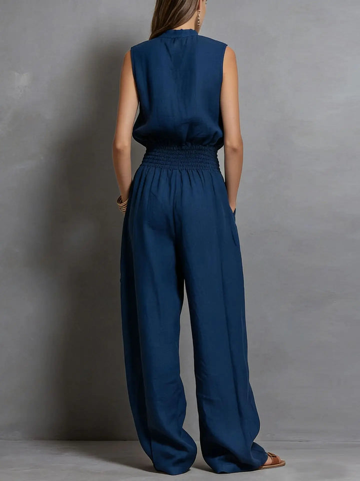 Nikkie | Women's Drawstring Wide Leg Jumpsuit-Omni Prime Goods