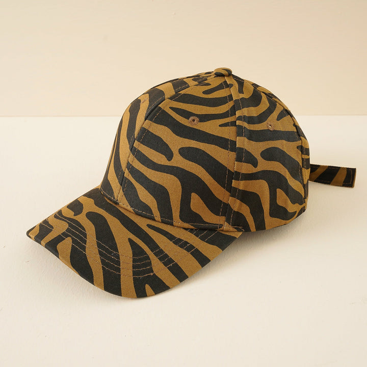 Women's Zebra Pattern Baseball Cap with Adjustable Closure