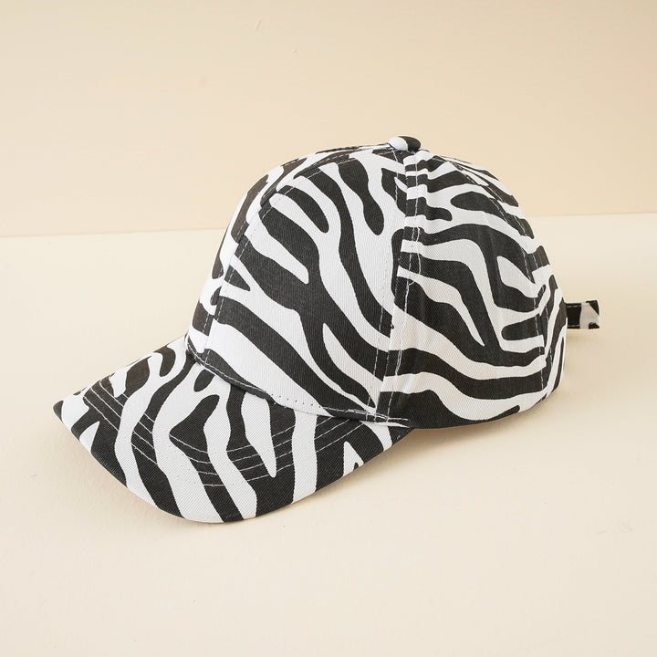 Women's Zebra Pattern Baseball Cap with Adjustable Closure