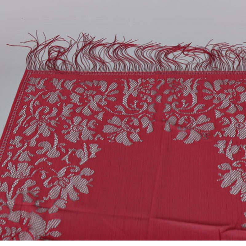 Women's Elegant Lace Scarf with Fringes