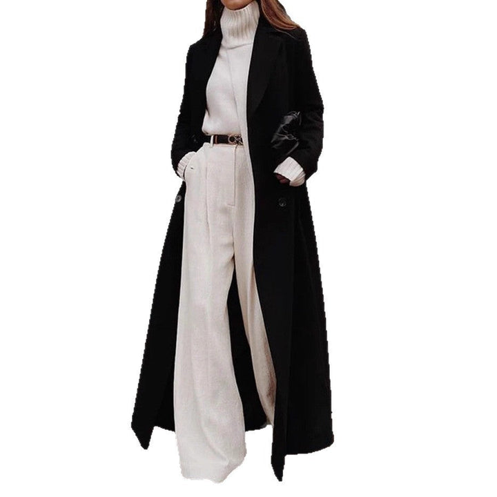Women's Longline Coat with Pockets for Stylish Warmth