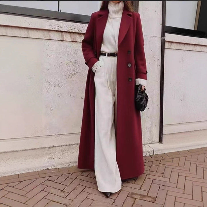 Women's Longline Coat with Pockets for Stylish Warmth