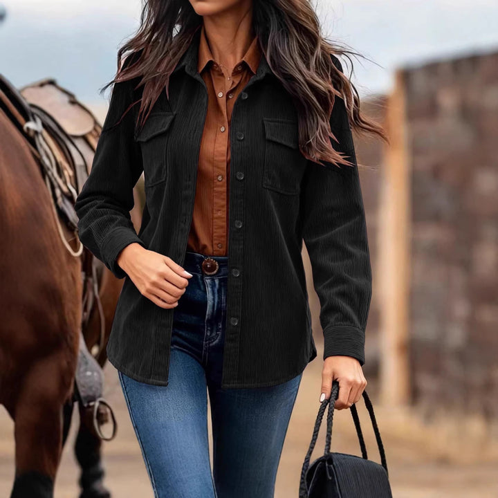 Women's Practical Cord Jacket with Chest Pockets