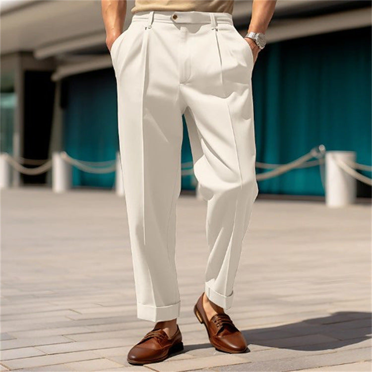 James | Men's Elegant Straight Cut Suit Trousers