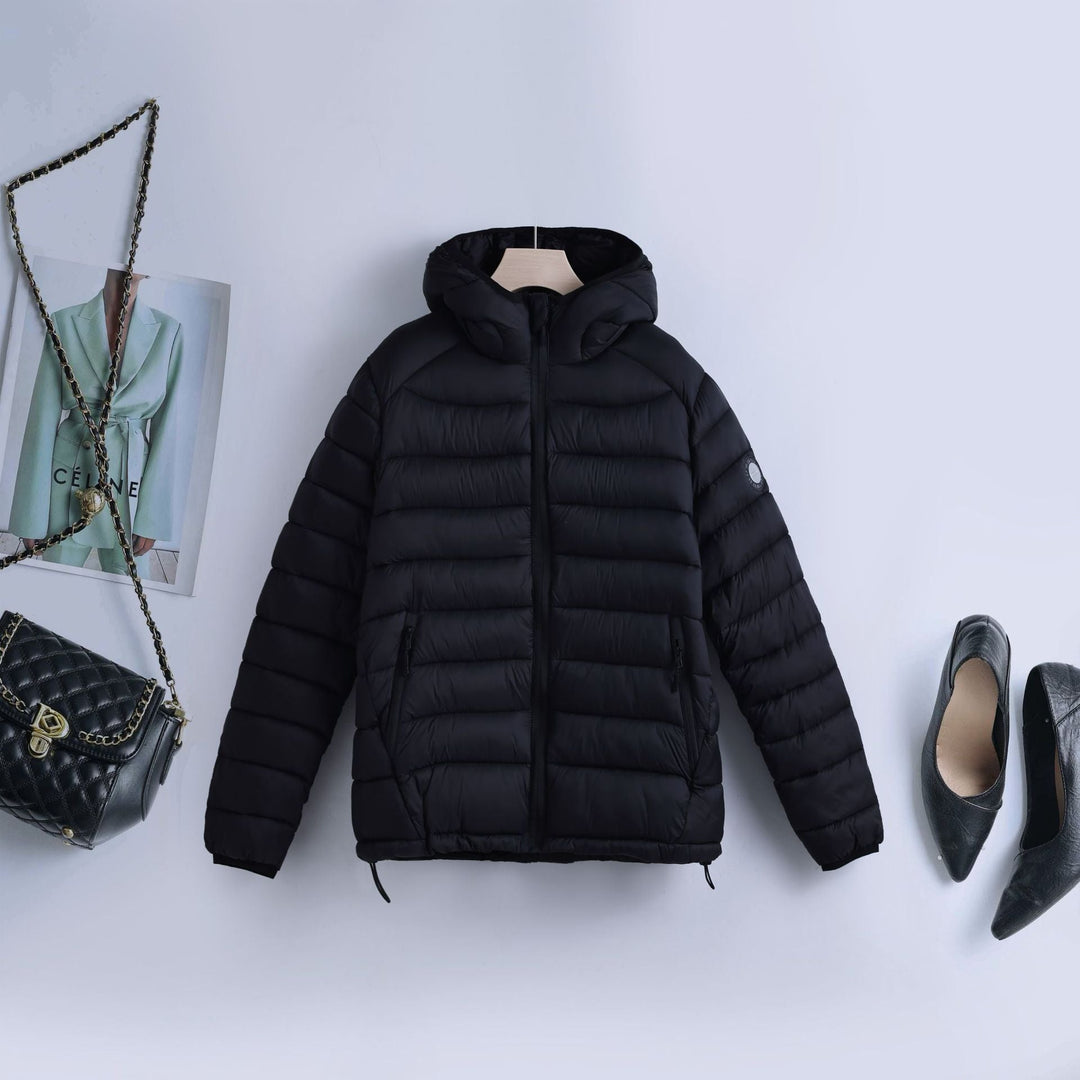 Women's Lightweight Quilted Hooded Jacket with Adjustable Drawstring