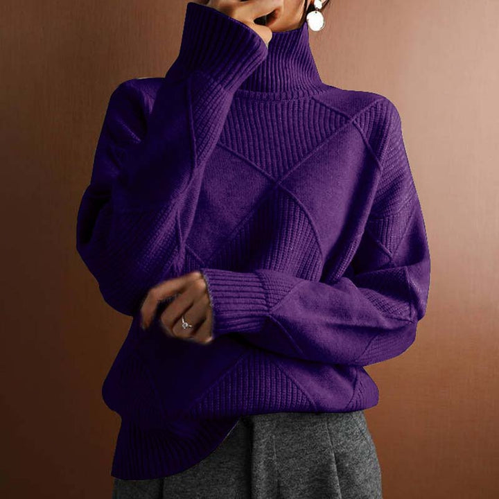 Women's Stylish High-Neck Sweater