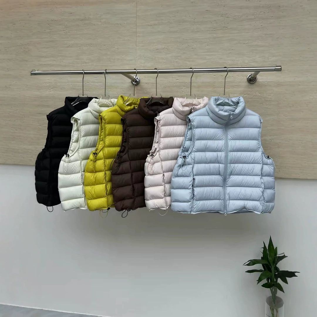 Women's Lightweight Quilted Thermal Vest with Dual Zipper
