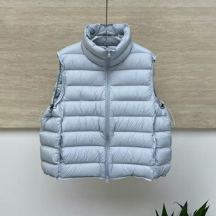 Women's Lightweight Quilted Thermal Vest with Dual Zipper