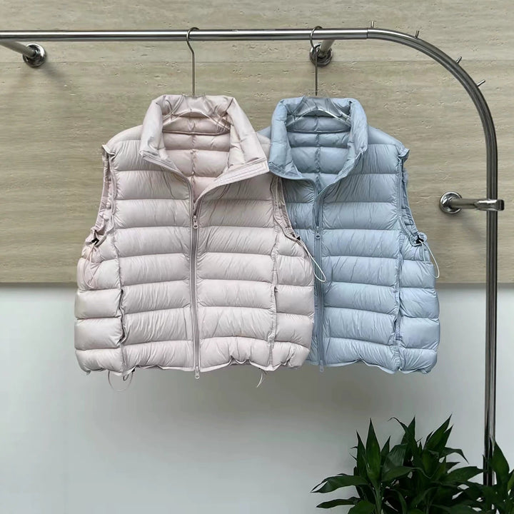 Women's Lightweight Quilted Thermal Vest with Dual Zipper