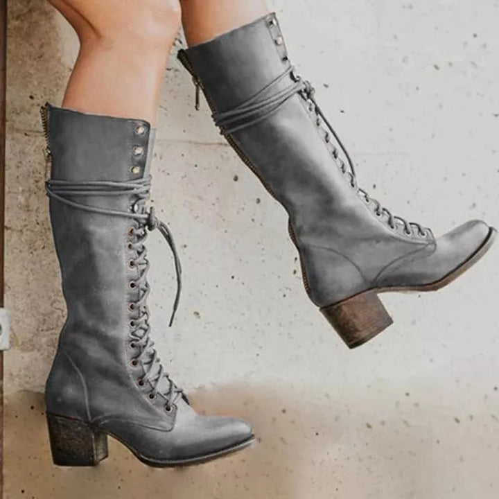 Women's Trendy Knee-High Boots with Chunky Heel