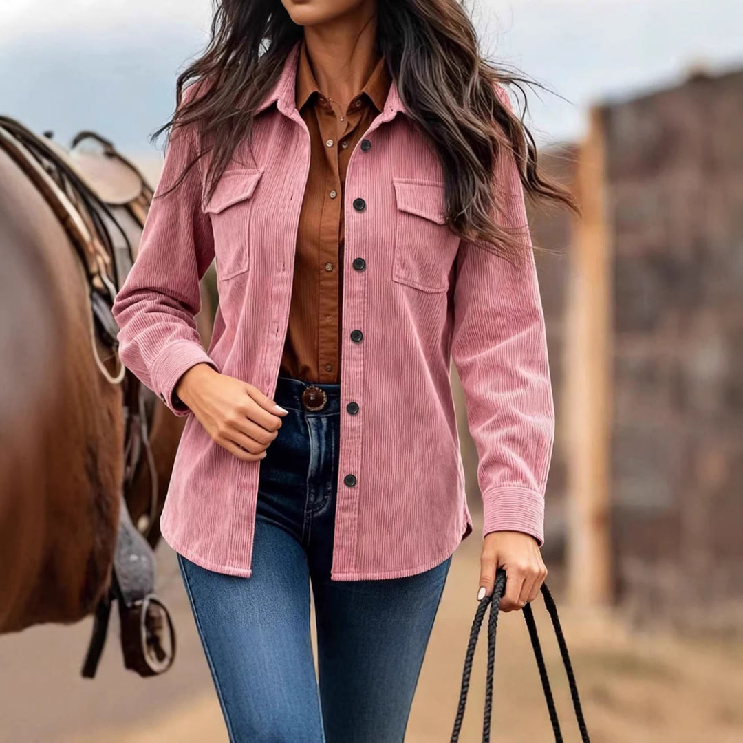 Women's Practical Cord Jacket with Chest Pockets