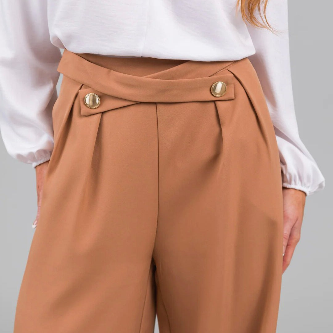 Women's High Waist Full Length Work Trousers