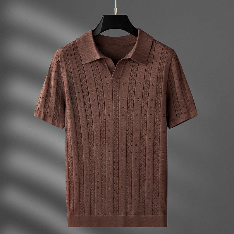 James | Men's Elegant Polo Shirt in Premium Knit Fabric