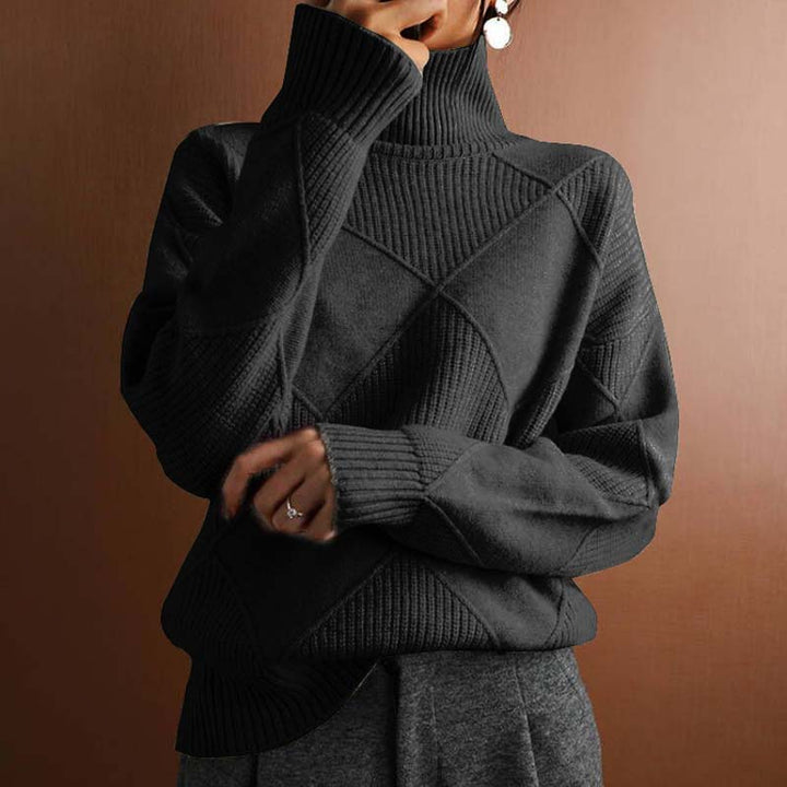 Women's Stylish High-Neck Sweater