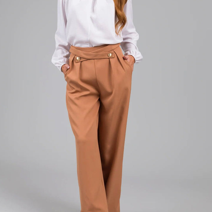 Women's High Waist Full Length Work Trousers