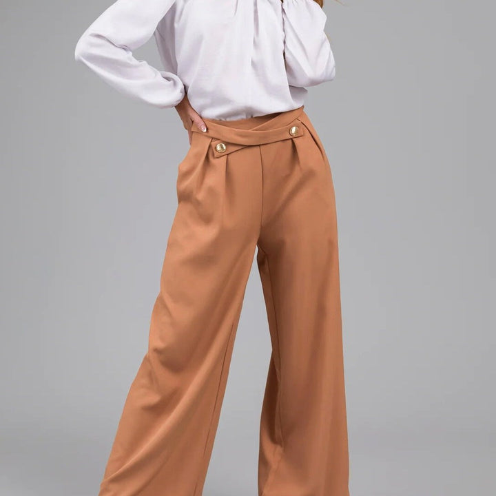 Women's High Waist Full Length Work Trousers