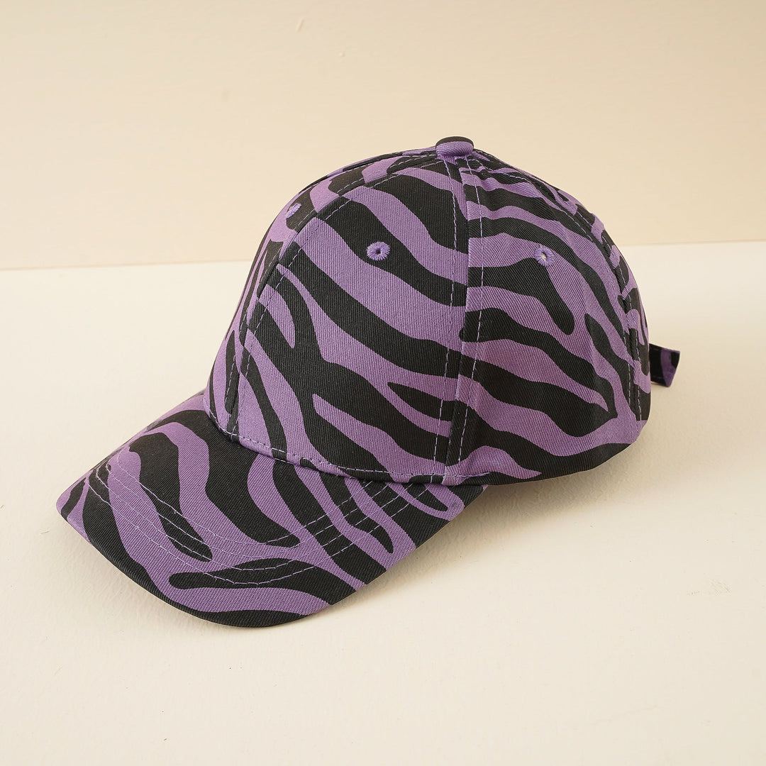 Women's Zebra Pattern Baseball Cap with Adjustable Closure