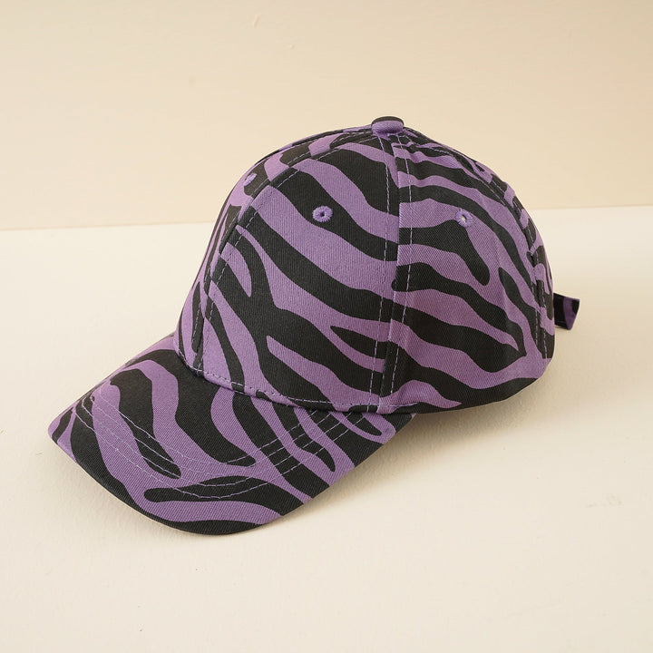 Women's Zebra Pattern Baseball Cap with Adjustable Closure