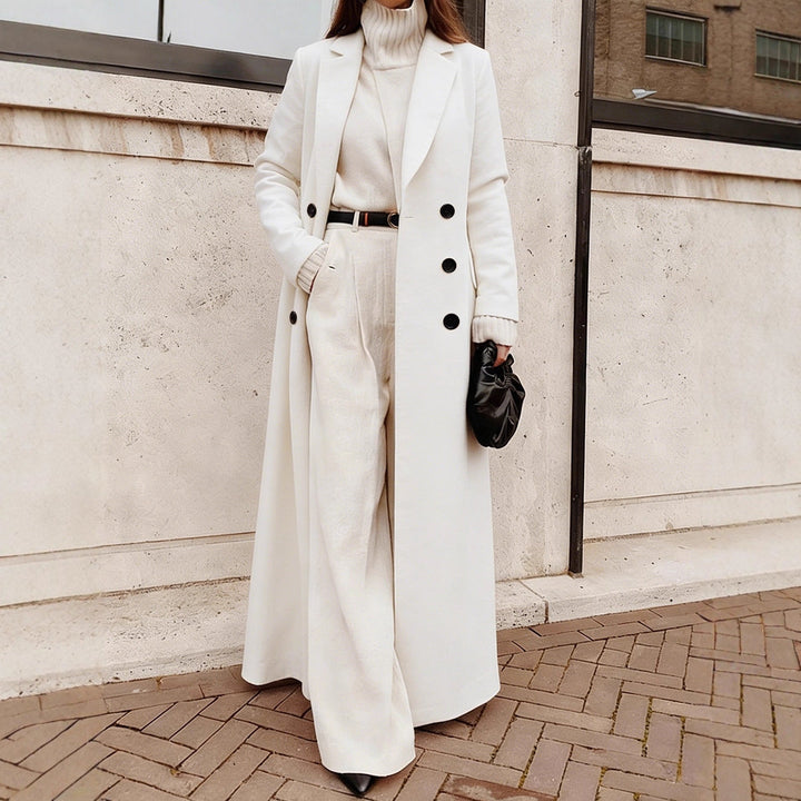 Women's Longline Coat with Pockets for Stylish Warmth