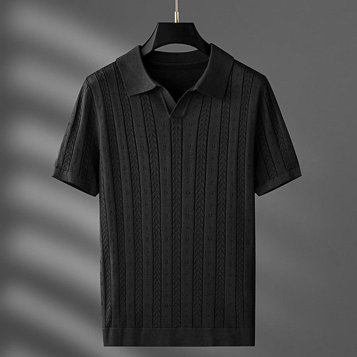 James | Men's Elegant Polo Shirt in Premium Knit Fabric