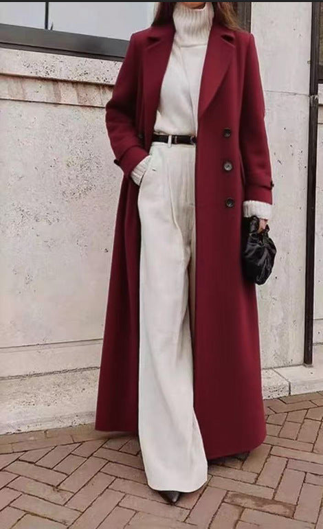 Women's Longline Coat with Pockets for Stylish Warmth