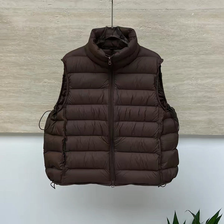 Women's Lightweight Quilted Thermal Vest with Dual Zipper