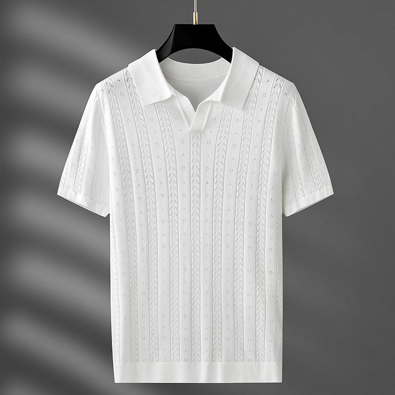James | Men's Elegant Polo Shirt in Premium Knit Fabric