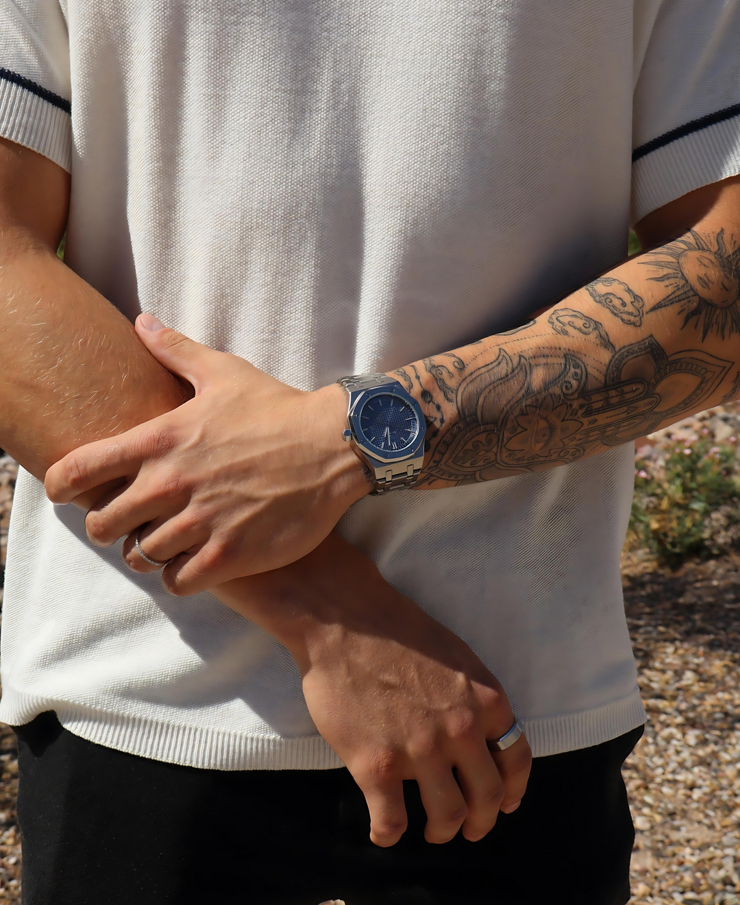 Men's Elegant 41mm Stainless Steel Watch