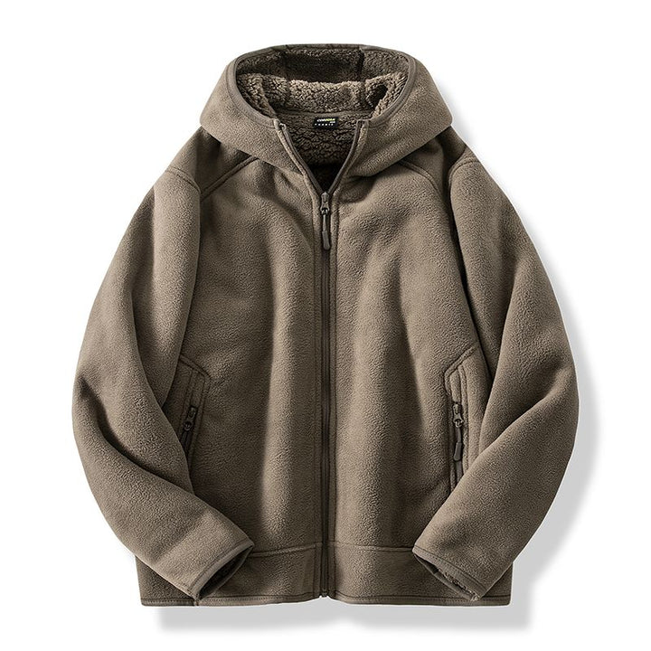 Men's Warm Fleece Jacket for Outdoor Activities