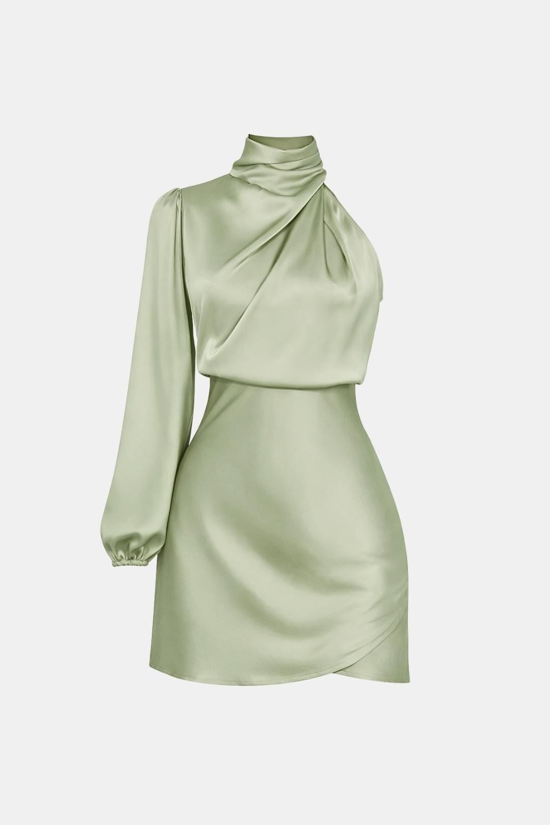 Olive | Women's One Shoulder Mini Dress-Omni Prime Goods