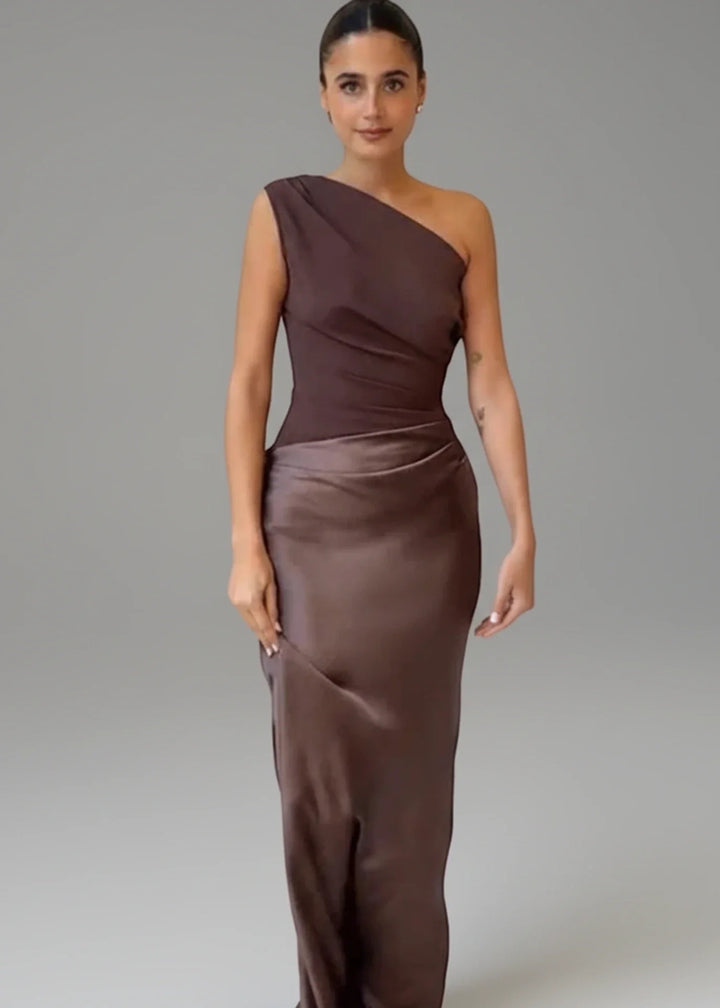Sophia | Women's One Shoulder Evening Maxi Dress