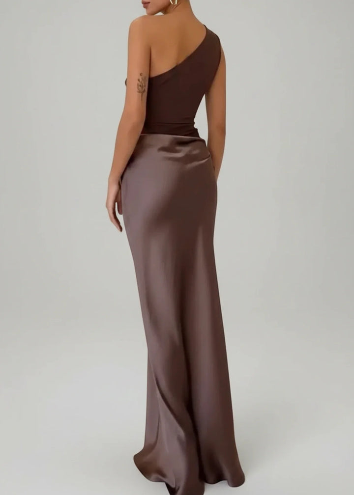 Sophia | Women's One Shoulder Evening Maxi Dress