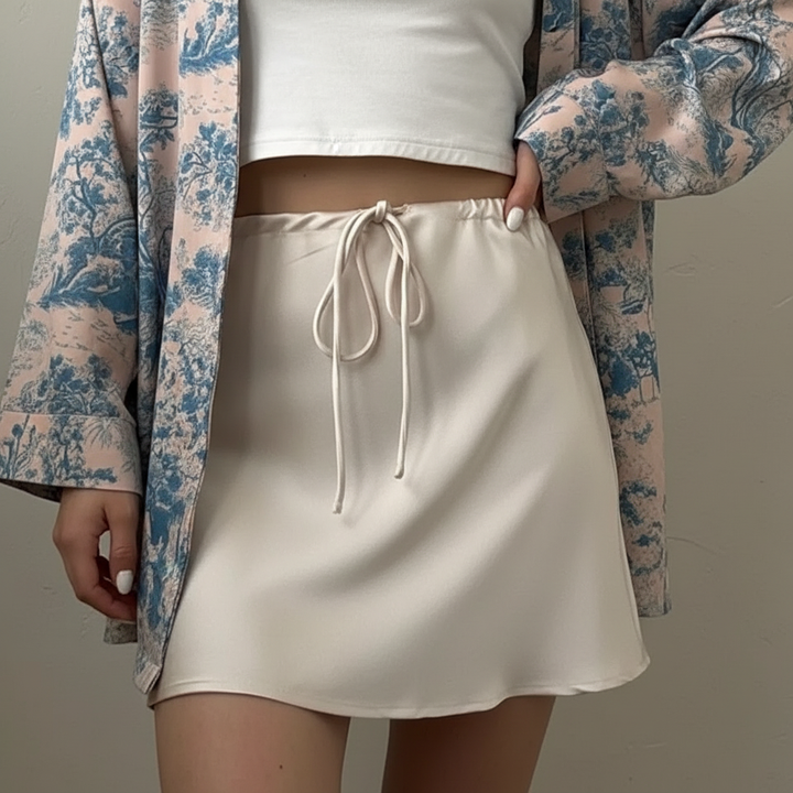 Orlina | Women's Satin Mini Skirt-Omni Prime Goods