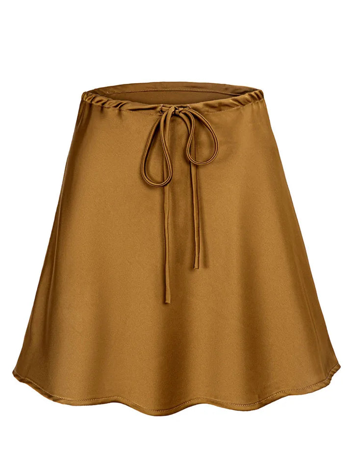 Orlina | Women's Satin Mini Skirt-Omni Prime Goods