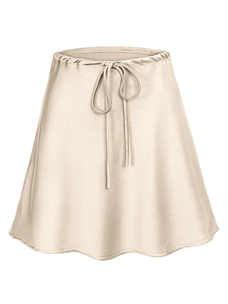 Orlina | Women's Satin Mini Skirt-Omni Prime Goods