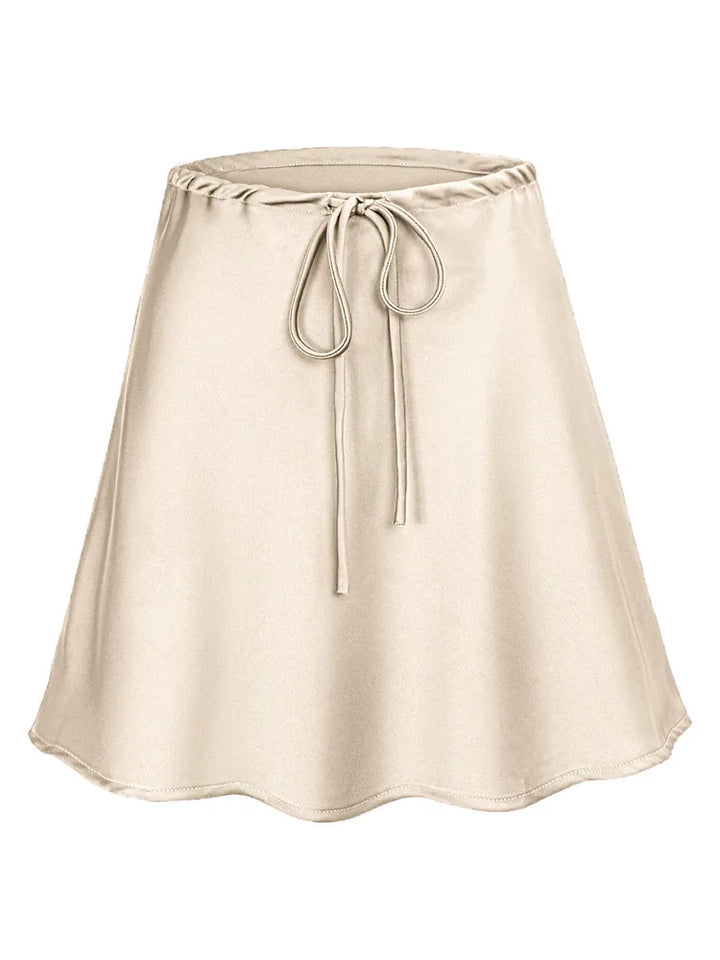 Orlina | Women's Satin Mini Skirt-Omni Prime Goods