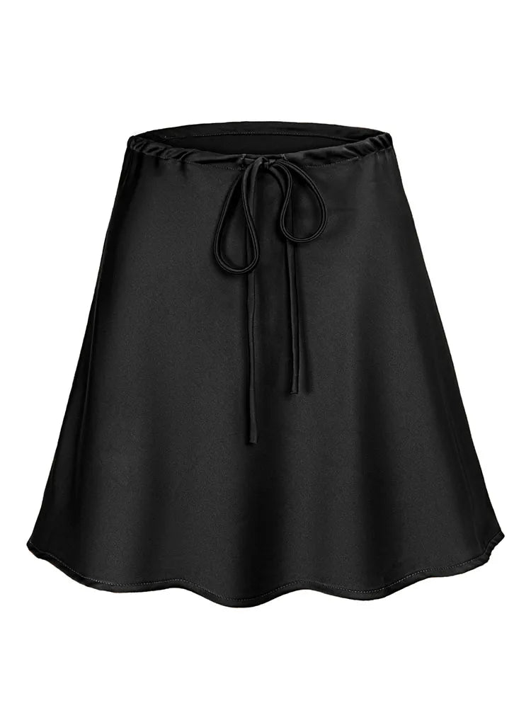 Orlina | Women's Satin Mini Skirt-Omni Prime Goods