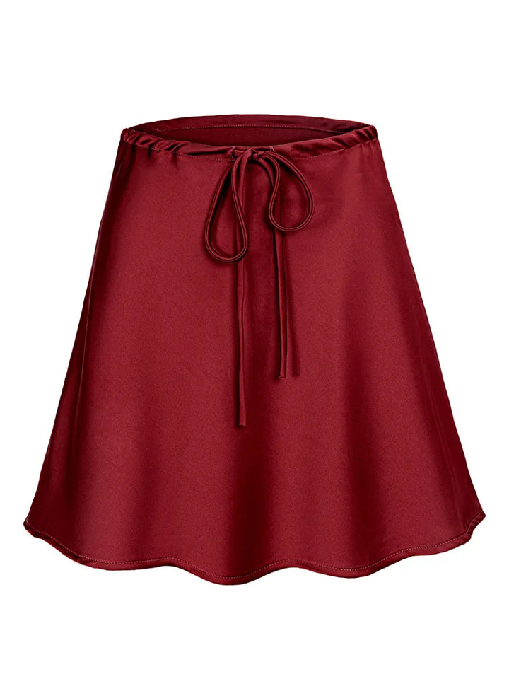 Orlina | Women's Satin Mini Skirt-Omni Prime Goods