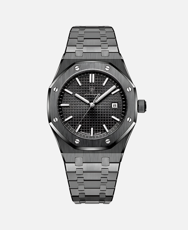 Men's Elegant 41mm Stainless Steel Watch