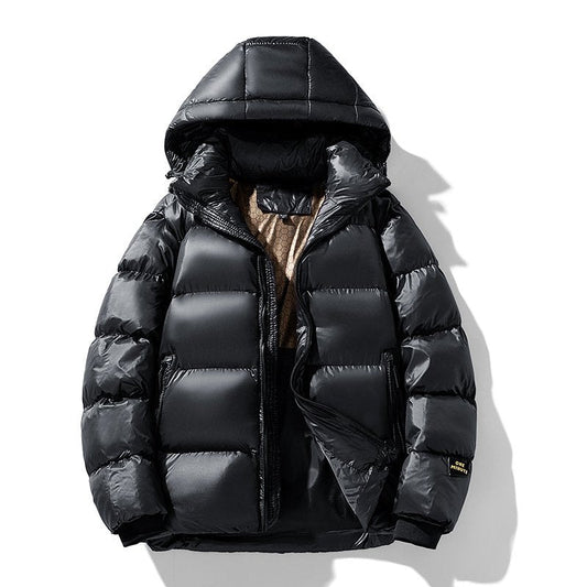 Men's Waterproof Thermal Hooded Winter Jacket for Everyday Wear