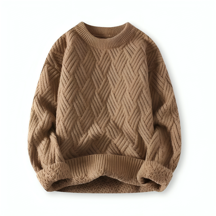 Men's Classic Warm Wool Blend Cable Knit Sweater