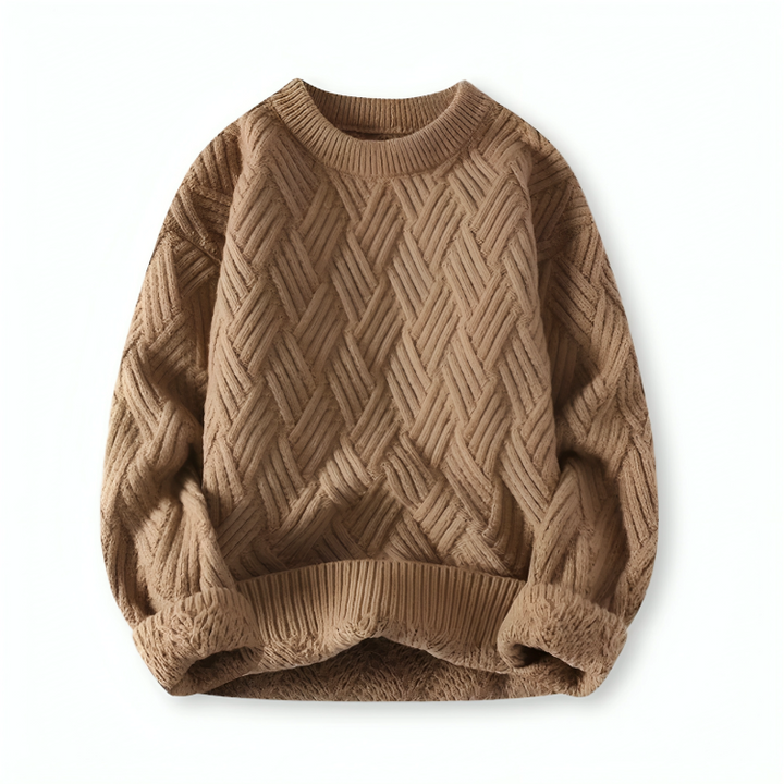 Men's Classic Warm Wool Blend Cable Knit Sweater